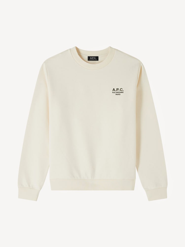 A.P.C. Cream Rue Madame Standard Sweatshirt - Image 1 of 4