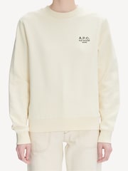 A.P.C. Cream Rue Madame Standard Sweatshirt - Image 4 of 4