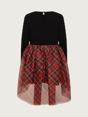 Monsoon Black Long Sleeve Tartan Tulle Dress - Image 2 of 3
