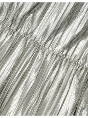 Monsoon Silver Long Sleeve Metallic Plisse Dress - Image 3 of 3