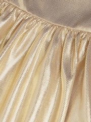 Monsoon Gold Metallic Angel Sleeve Dress - Image 3 of 3