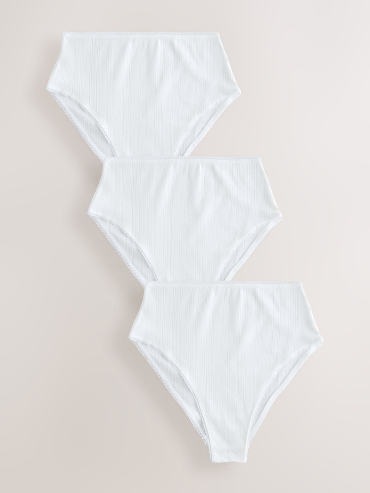 Blanco - Pointelle Knickers 3 Pack - Imagen 1 de 5