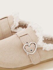 Monsoon Natural Borg Lined Buckle Slipper Clogs - Image 3 of 3