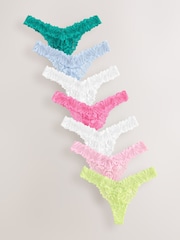 Bright Thong Ultimate Comfort Lace Knickers 7 Pack - Image 1 of 12
