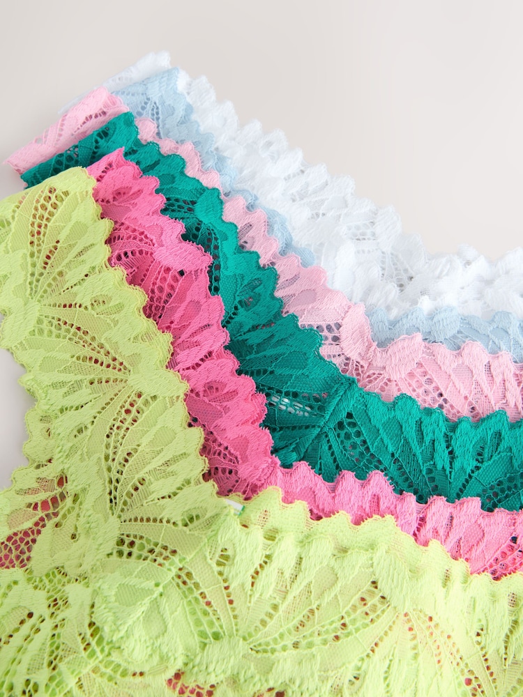 Bright Thong Ultimate Comfort Lace Knickers 7 Pack - Image 12 of 12 Bright Thong Ultimate Comfort Lace Knickers 7 Pack - Image 12 of 12