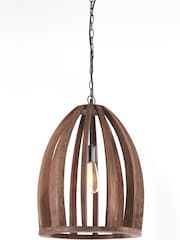Light & Living Brown Haranka Pendant Ceiling Light - Image 1 of 4