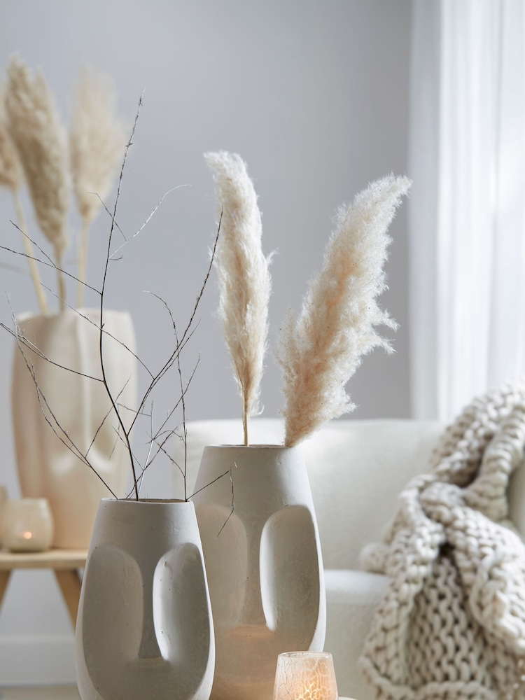 Light & Living White Face Pot - Image 1 of 1