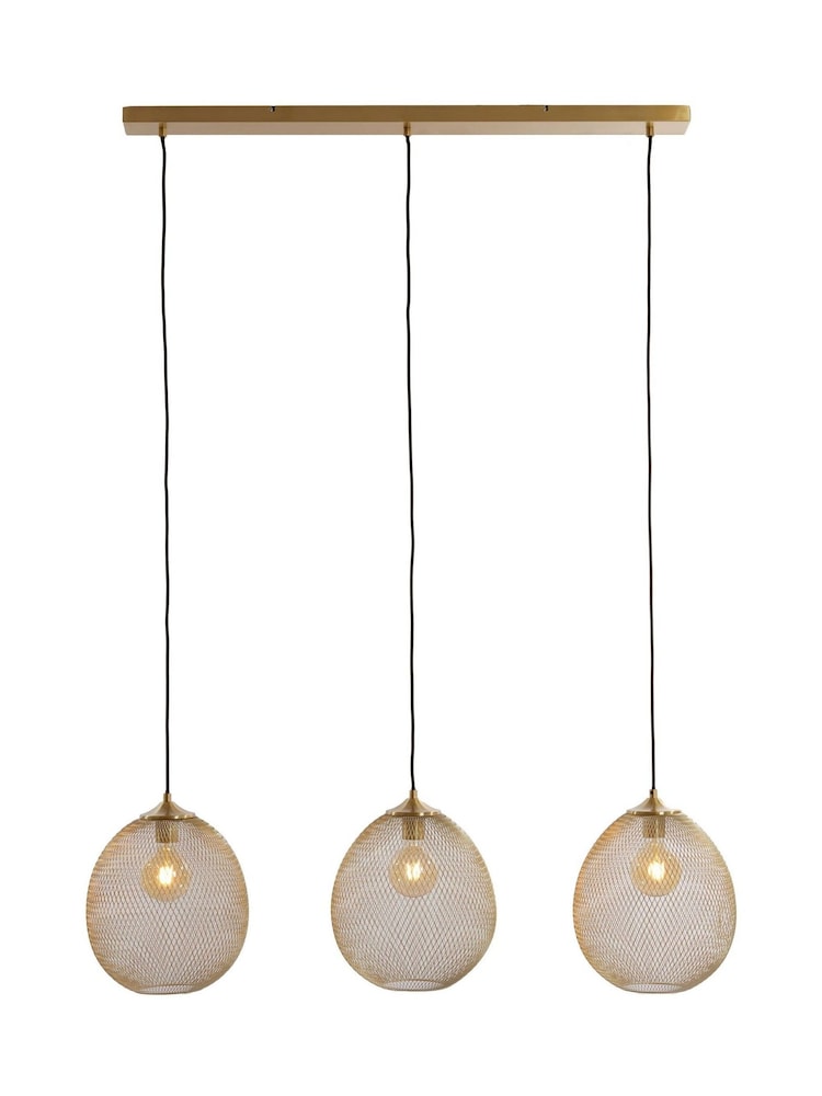 Light & Living Gold Moroc 3 Linear Cluster Ceiling Light - Image 1 of 1