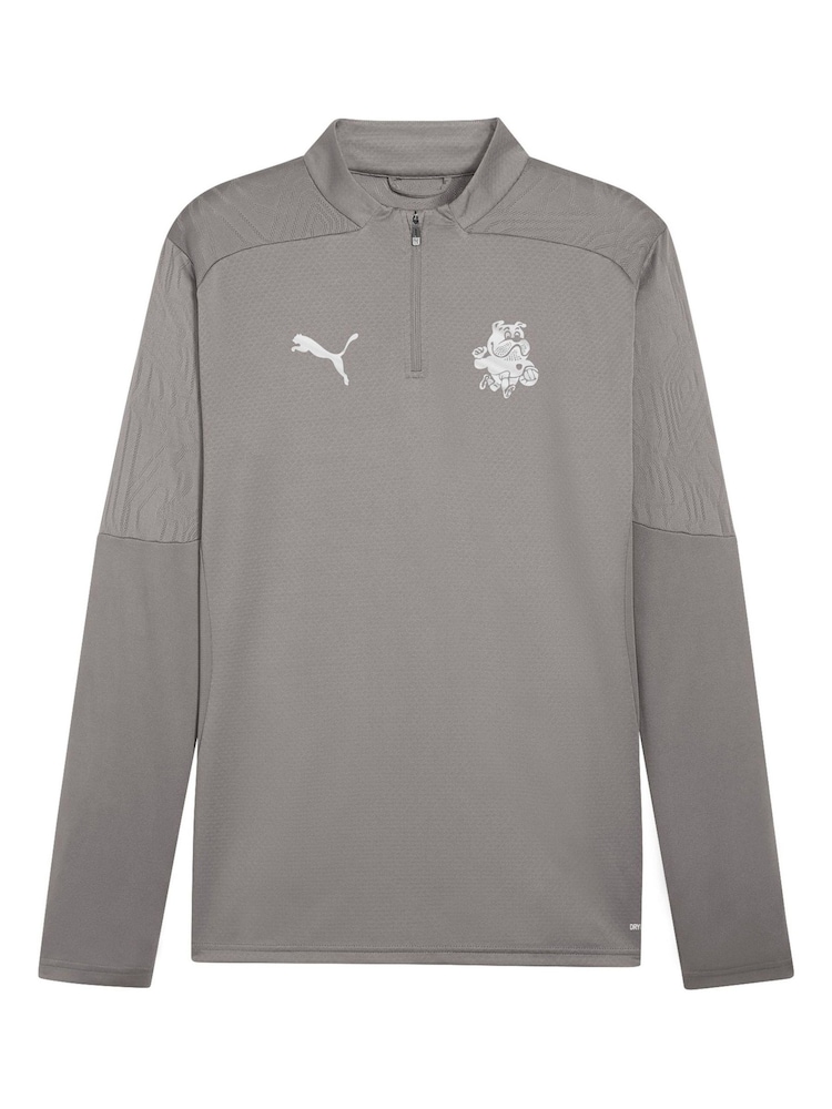 Puma Grey Barnsley Training Quarter Zip Top - Image 2 of 3