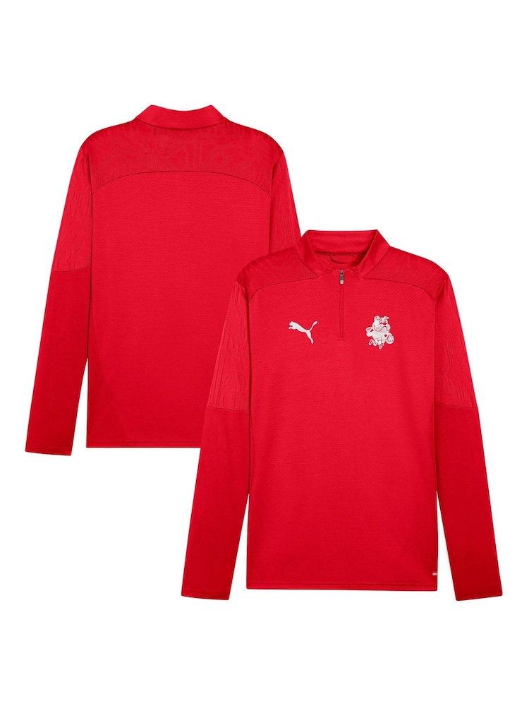 Puma Red Barnsley Training Quarter Zip Top - Image 1 of 3
