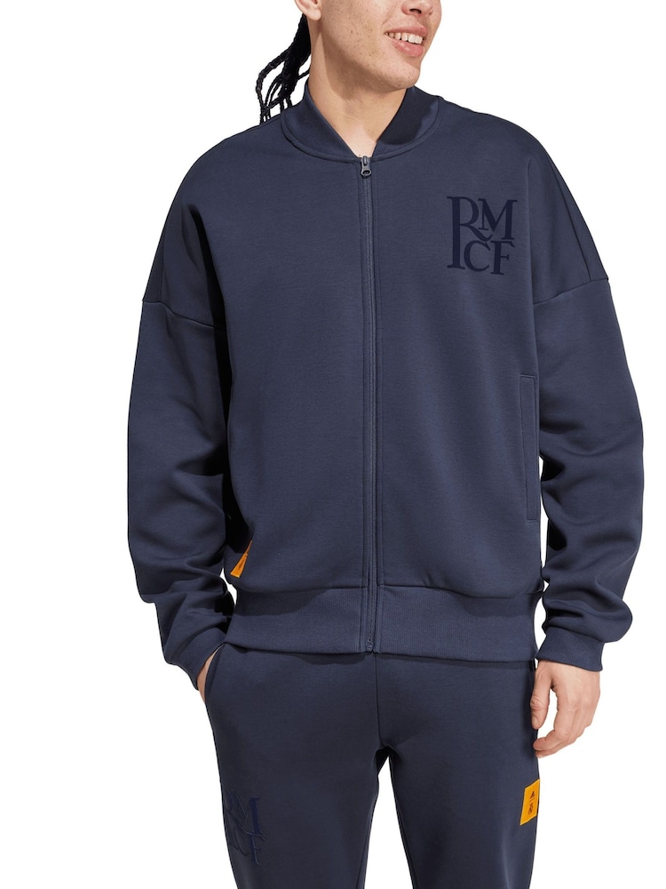 adidas Blue Real Madrid SZN Double Knit Track Top - Image 1 of 2
