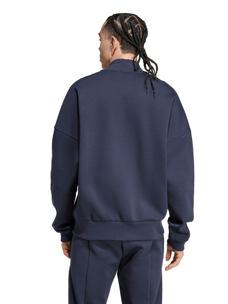 adidas Blue Real Madrid SZN Double Knit Track Top - Image 2 of 2