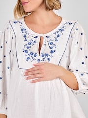 Nosečniška bluza z vezenino JoJo Maman Bébé - Slika 5 iz 5