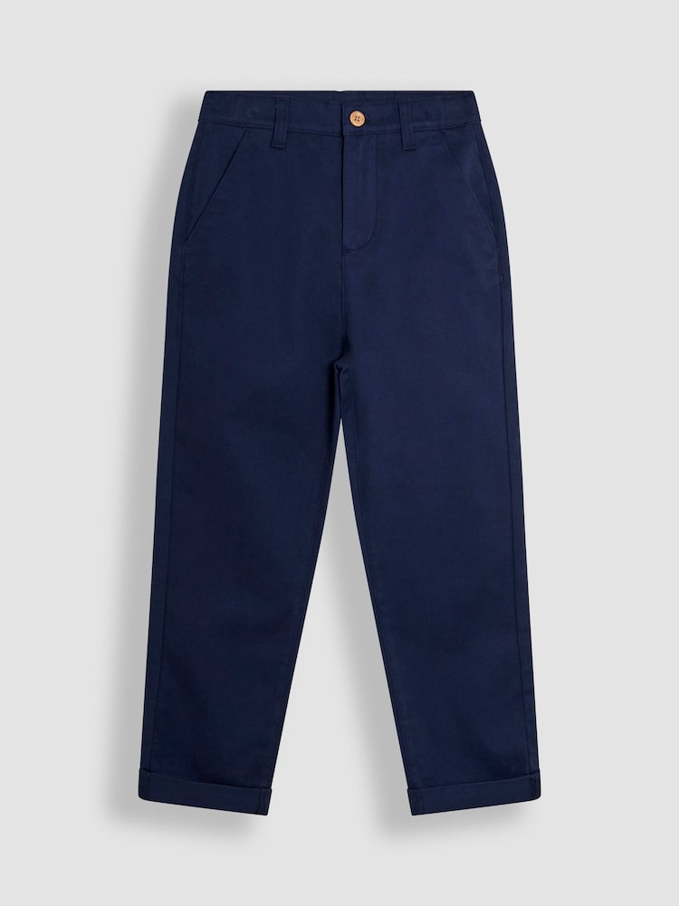 JoJo Maman Bébé Navy Blue Smart Chino - Image 1 of 3