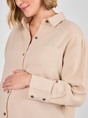 JoJo Maman Bébé Maternity Textured Shirt - Bild 5 von 5