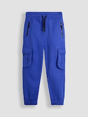 JoJo Maman Bébé Cobalt Blue & Navy Blue 2-Pack Cargo Joggers - Image 2 of 5