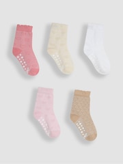 JoJo Maman Bébé Pink Socks 5 Pack - Image 1 of 8