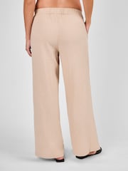 JoJo Maman Bébé Oatmeal Maternity Textured Trousers - Image 4 of 5