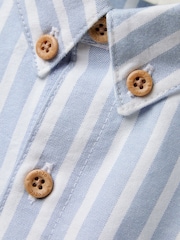 JoJo Maman Bébé Blue Stripe Striped Shirt - Image 3 of 4