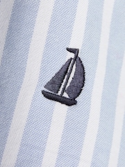 JoJo Maman Bébé Blue Stripe Striped Shirt - Image 4 of 4