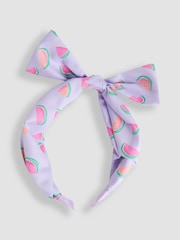 JoJo Maman Bébé Purple Bow Headband - Image 1 of 3