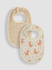 JoJo Maman Bébé Neutral Print Bibs 2 Pack - Image 1 of 5