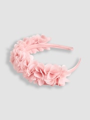 JoJo Maman Bébé Pink Flower Crown Headband - Image 5 of 6