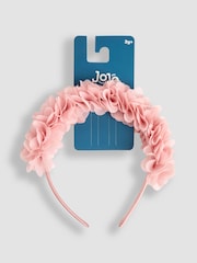 JoJo Maman Bébé Pink Flower Crown Headband - Image 6 of 6