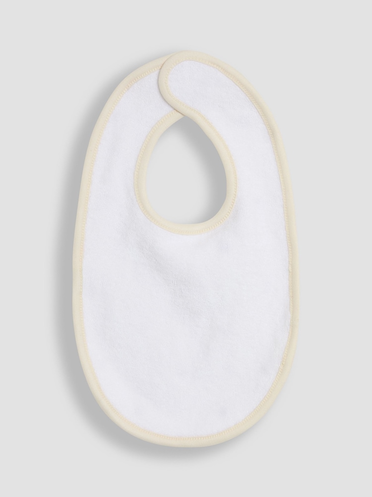 JoJo Maman Bébé Cream Baby Embroidered Bib - Image 2 of 3