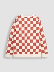 JoJo Maman Bébé Rust Check Sweatshirt - Image 2 of 3