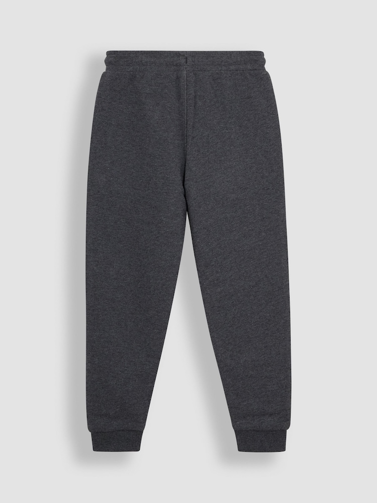 Charcoal Marl & Black - Pachet 2 Pantaloni de sport JoJo Maman Bébé - Image 3 of 5
