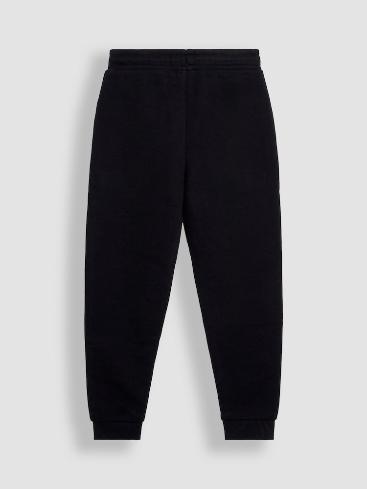 JoJo Maman Bébé Charcoal Marl & Black 2-Pack Joggers - Image 5 of 5