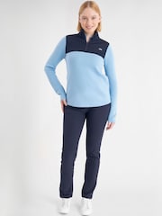 Calvin Klein Golf Cecily Blue Hybrid Quarter Zip Sweatshirt - Image 3 of 8