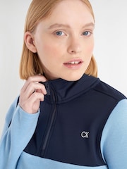 Calvin Klein Golf Cecily Blue Hybrid Quarter Zip Sweatshirt - Image 4 of 8