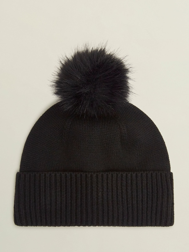 Hobbs Black Alison Winter Hat - Image 3 of 3 Hobbs Black Alison Winter Hat - Image 3 of 3
