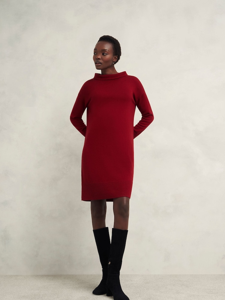 Hobbs Red Audrey Knitted Dress - Image 1 of 4