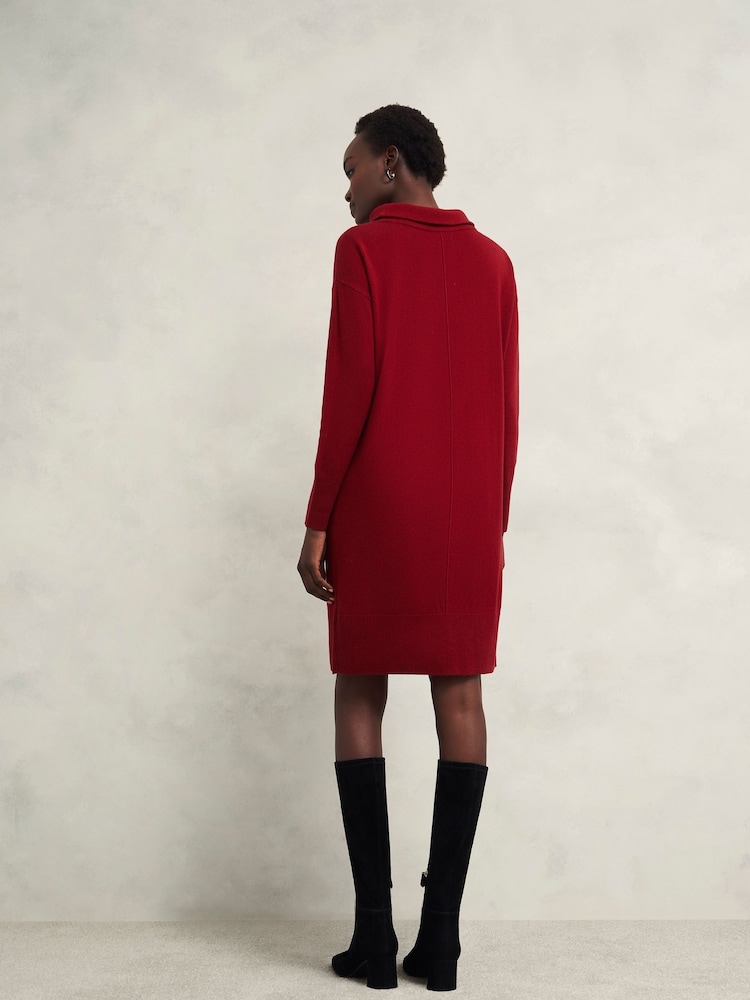 Hobbs Red Audrey Knitted Dress - Image 2 of 4