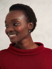 Hobbs Red Audrey Knitted Dress - Image 3 of 4