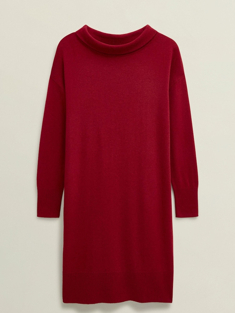 Hobbs Red Audrey Knitted Dress - Image 4 of 4