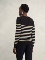 Hobbs Black Destiny Stripe Jumper - Image 3 of 4