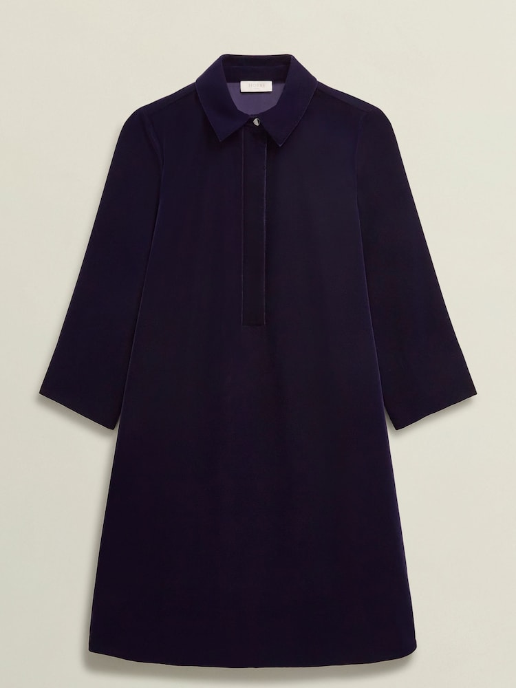 Hobbs Blue Velvet Marciella Dress - Image 4 of 4