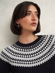 Hobbs Blue Greta Sparkle Jumper - Image 3 of 4