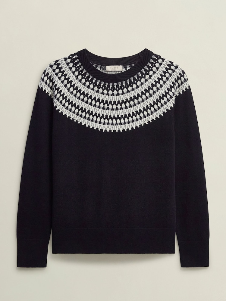 Hobbs Blue Greta Sparkle Jumper - Image 4 of 4