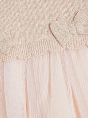 River Island Pink Baby Girls Knitted Mesh Dress Set - Image 4 of 4