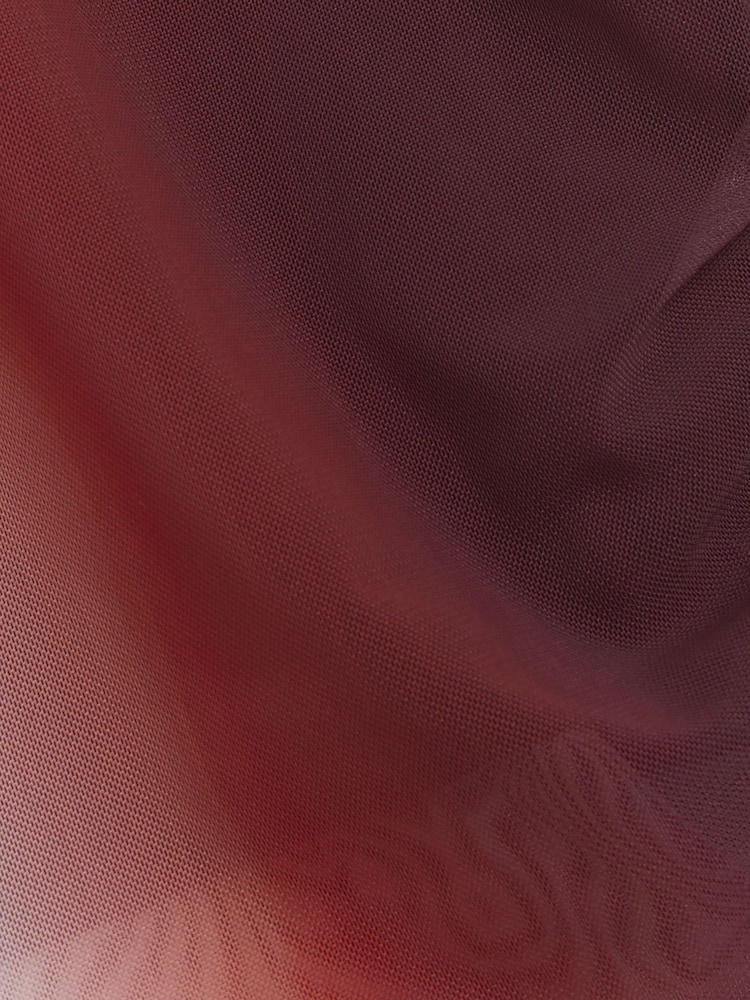 River Island Pink Girls Ombre Mesh Top and Skirt Set - Image 4 of 4