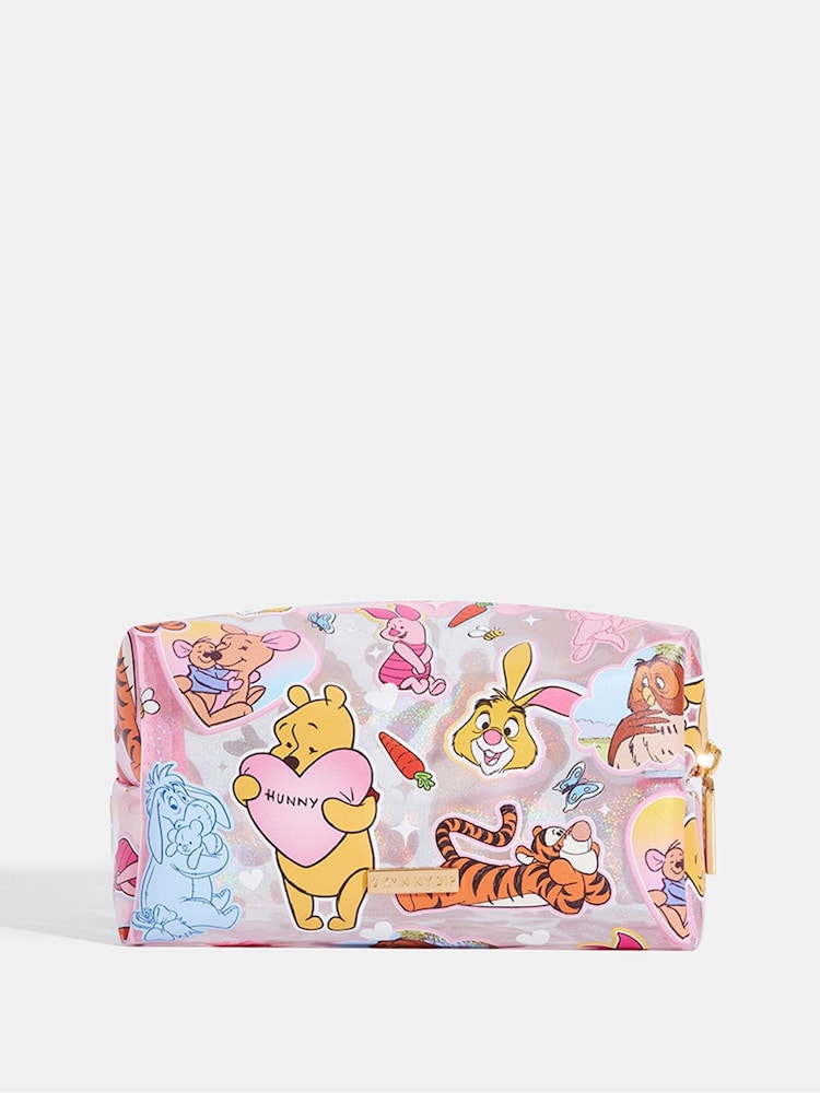 Skinnydip Pink Winnie the Pooh Cute Sticker Make-Up Bag - Image 2 of 5