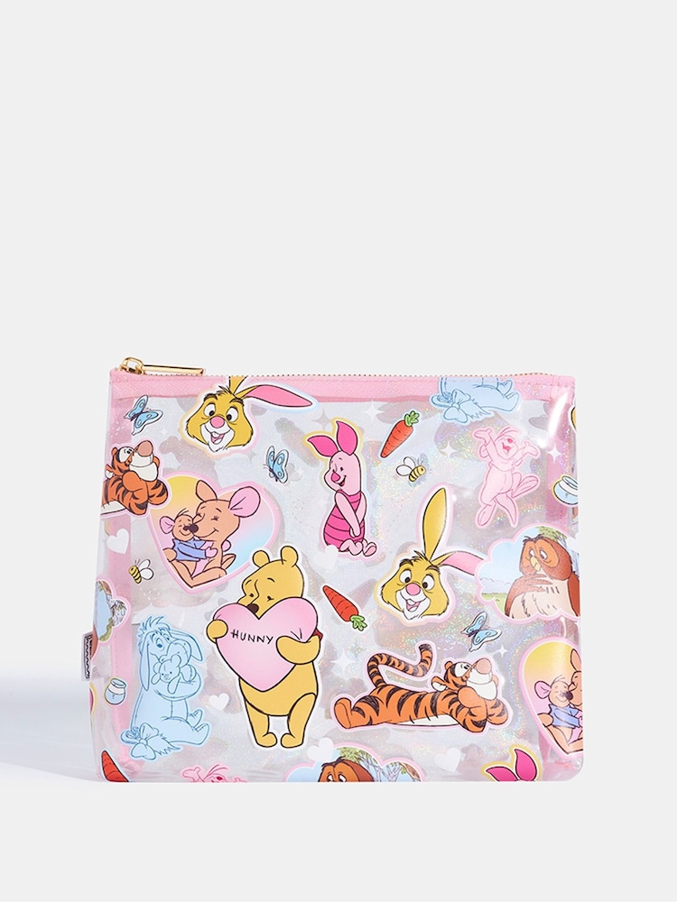 Skinnydip Pink Winnie the Pooh Cute Sticker Wash Bag - Image 1 of 5