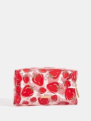 Skinnydip Red Strawberry Bow Make-Up Bag - Image 2 of 5