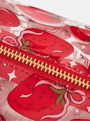 Skinnydip Red Strawberry Bow Make-Up Bag - Image 5 of 5