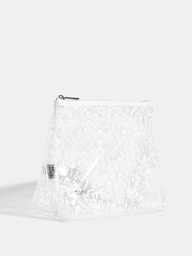Skinnydip Bow Swirl White Wash Bag - Image 2 of 5 Skinnydip Bow Swirl White Wash Bag - Image 2 of 5